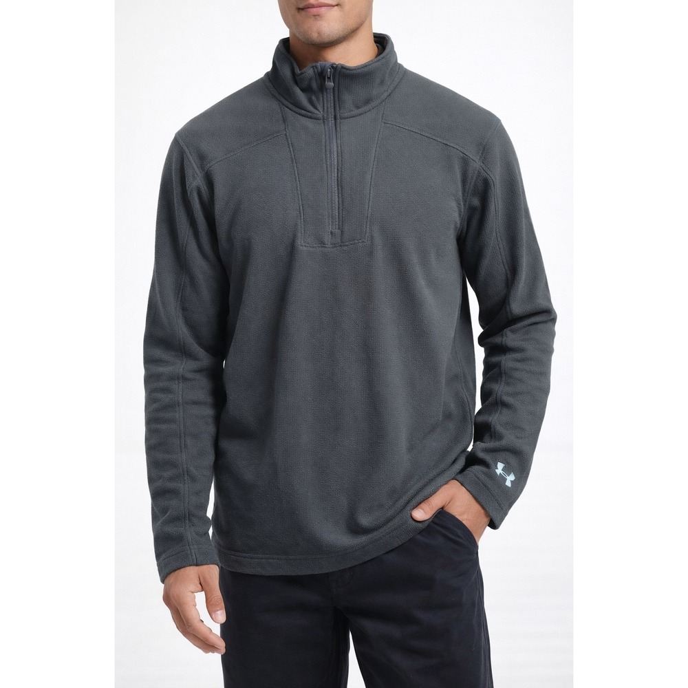 Under Armour Gray 1/4 Zip Loose Pullover‎ Sweater Men's MEDIUM